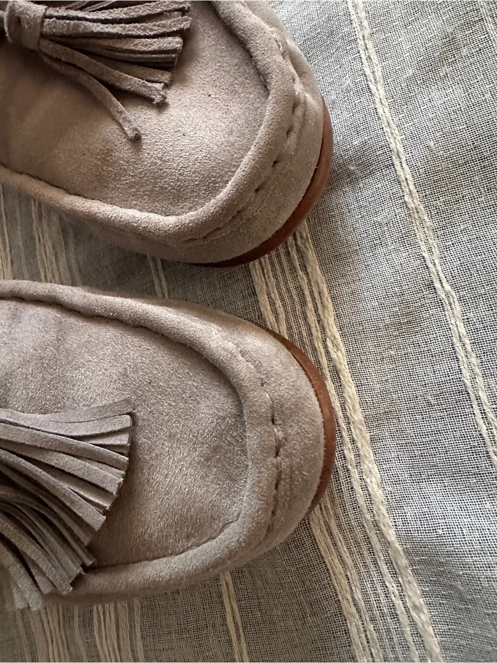 Sam Edelman Aggie Suede Tassel Loafers Grey | 9